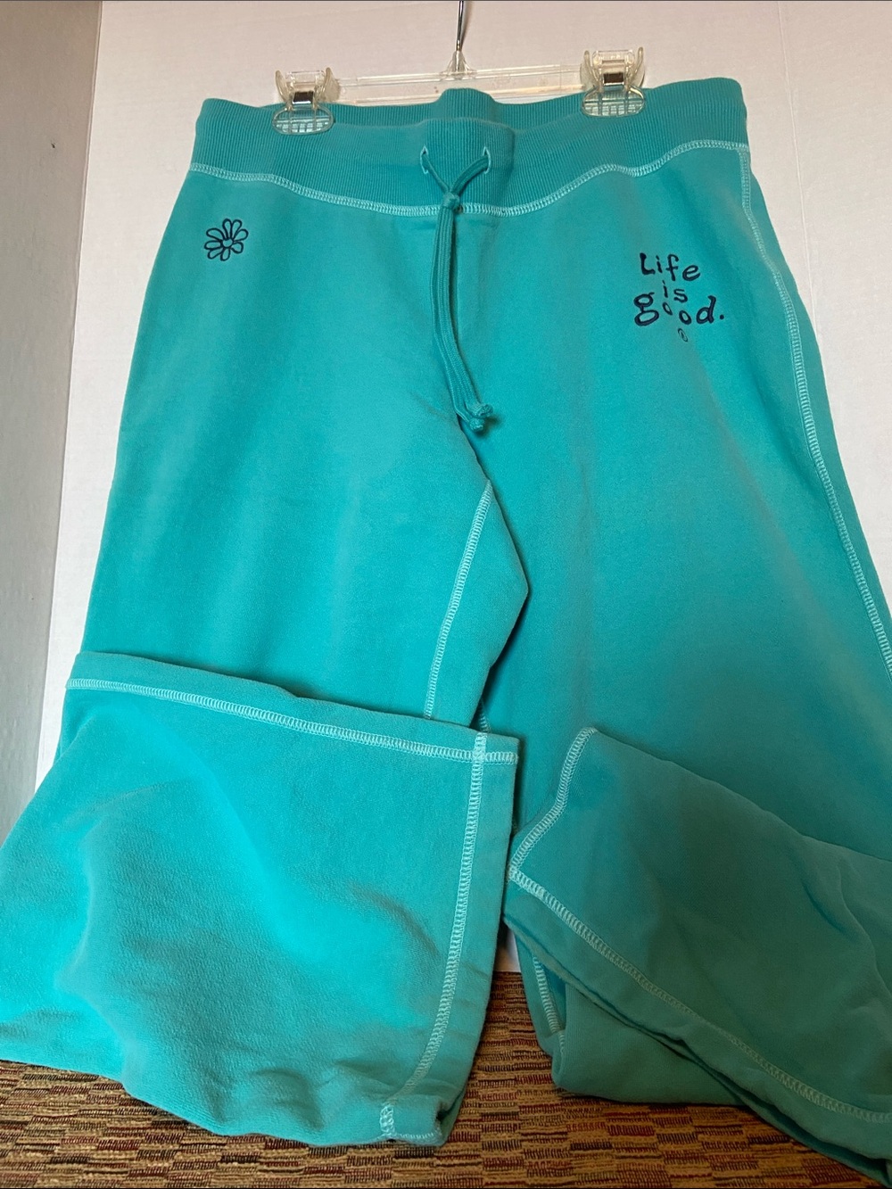Life Is Good Teal women’s Drawstring Sweatpants